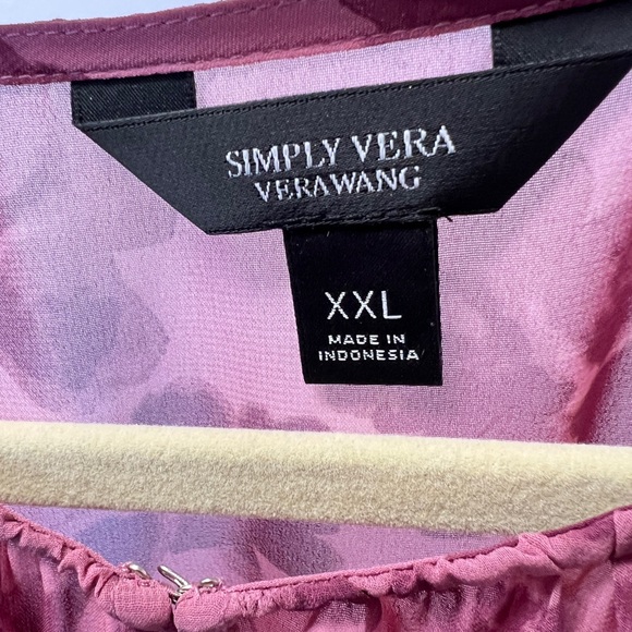 Simply Vera Vera Wang Pink Ruffled Tiered Sundress - Picture 3 of 3